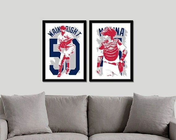 BATERIA DE BEISEBOL ÓTIMA arte impressão/pôster PACOTE VENTILADOR 3 IMPRESSÕES! St. Louis Cardinals - Imagem 1 de 4