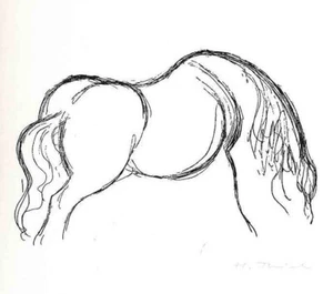 Herbert THIELE - Grasendes Pferd  handsigniert   um 1948 - Bild 1 von 1