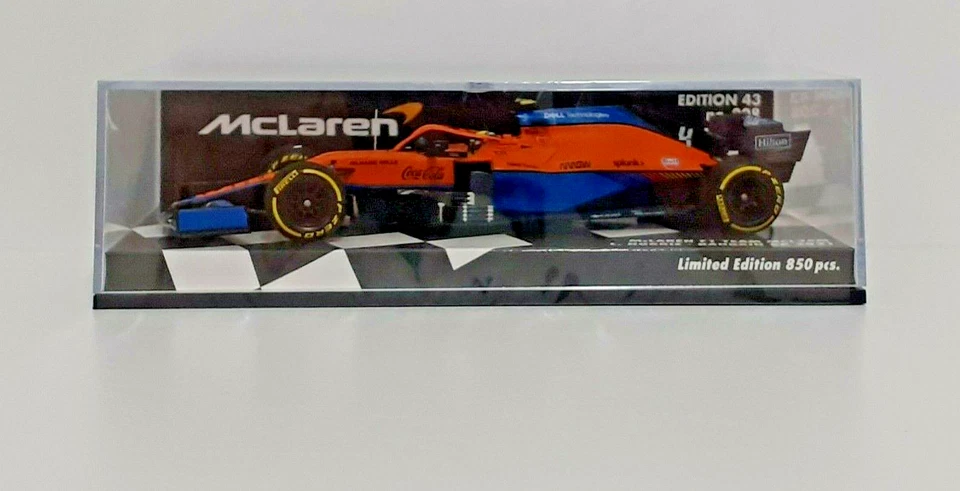 MODELLINO AUTO 1:43 F1 MINICHAMPS MCLAREN MCL35M NORRIS BAHRAIN GP 2021 DIE CAST - Immagine 1 di 4