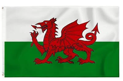  Large Welsh Flag Wales National Red Dragon Euro Cup Football Cymru 2ftx3ft - Image 1 of 4