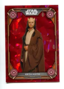 2024 Topps Cromato Star Wars Zaffiro EETH KOTH Rosso/5 #JC-7 - Foto 1 di 2