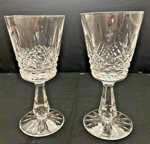 Waterford Crystal KENMARE 6” Claret Wine Glasses Set Of 2 ~ 3rd Glass FREE READ - Picture 1 of 9