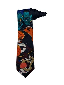 Looney Tunes Space Jam Taz Tasmanian Devil Monstars Boys Vintage Necktie - Picture 1 of 7