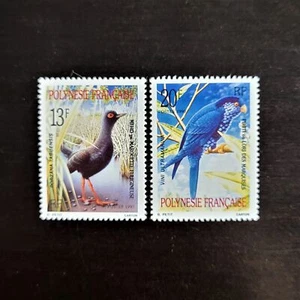 Postage Stamps French Polynesia 1990 Set 2 pcs Birds MNH - Picture 1 of 6