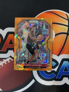 2020-21 Prizm Kawhi Leonard Orange Cracked Ice Prizm Clippers No. 209 - Picture 1 of 2