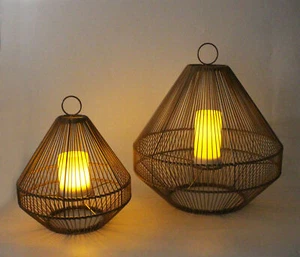 Solar Rattan Laterne mit Solarkerze Polyrattan Solarlampe Solarleuchte Windlicht - Bild 1 von 9