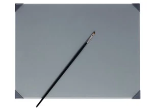 POSH Glass Artist Palette 12x16 Tempered Glass Grey Perfect for All Paint Media - Picture 1 of 6