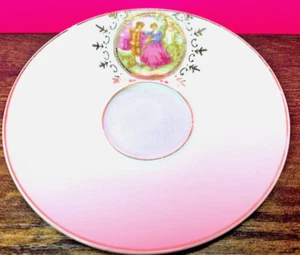 Limoges France Fragonard Untertasse * 4,5" Untertasse * erhaben Perlen Gold und Rand - Bild 1 von 6