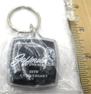 NOS - Vintage 1980 - Jeferson State Bank Schlüsselanhänger - Bank Werbung - 25th Annivers - Bild 1 von 4
