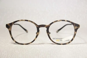 Matte Tortoise Panto Eyeglass Frames SCANDINAVIAN FRAMES SF-5634, Ex-demo New - Picture 1 of 11