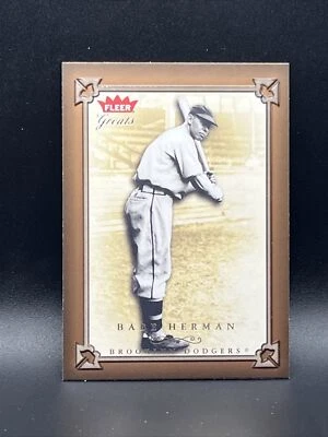 Babe Herman 2004 Fleer Greats of the Game Brooklyn Dodgers #101 Foto 1 de 2