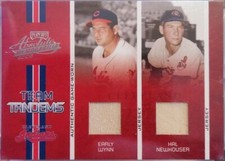 EARLY WYNN/HAL NEWHOUSER 2005 Playoff Absolute Memorabilia Team Tandems /250 HOF
