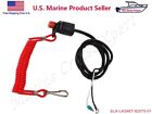 Kill Stop Switch Safety Tether Lanyard Yamaha Suzuki Honda Tohatsu Outboard Long