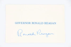 REAGAN Carte de Visite signée Ronald Reagan 1978 - Picture 1 of 1