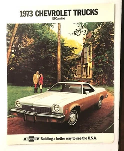 Carpeta de folleto de ventas de concesionario Chevrolet Truck El Camino 1973 de colección SS original  - Imagen 1 de 1