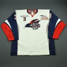 2011-12 Mike Devin Elmira Jackals Game Used Worn ECHL Hockey Jersey Meigray