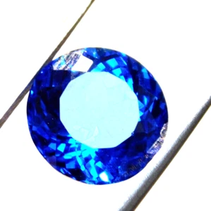 11.7X11.7mm Certified Natural Royal Blue Sapphire Round Cut Loose Gemstone - Picture 1 of 6