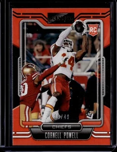 Tarjeta de novato Panini Playbook Cornell Powell 2021 dorada/49 RC #142 KC Chiefs - Imagen 1 de 2