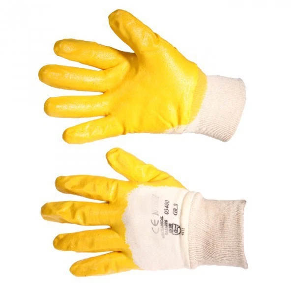 Nitras Nitrilhandschuhe gelb Arbeitshandschuhe TÜV / GS Geprüft Größe 8/10 - Bild 1 von 1