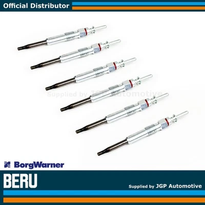 6X BERU 3.0 TDI OE Ignition Heater Glow Plugs GE102 BMW E46 E92 E60 E63 - Image 1 of 4