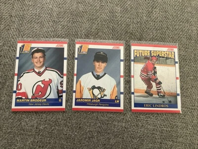1990 Score Canadian Hockey Jagr, Lindros, and Brodeur  - Image 1 of 4