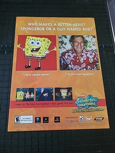 Spongebob Squarepants Battle For Bikini Bottom Print Ad 8x11 2003  - Picture 1 of 1
