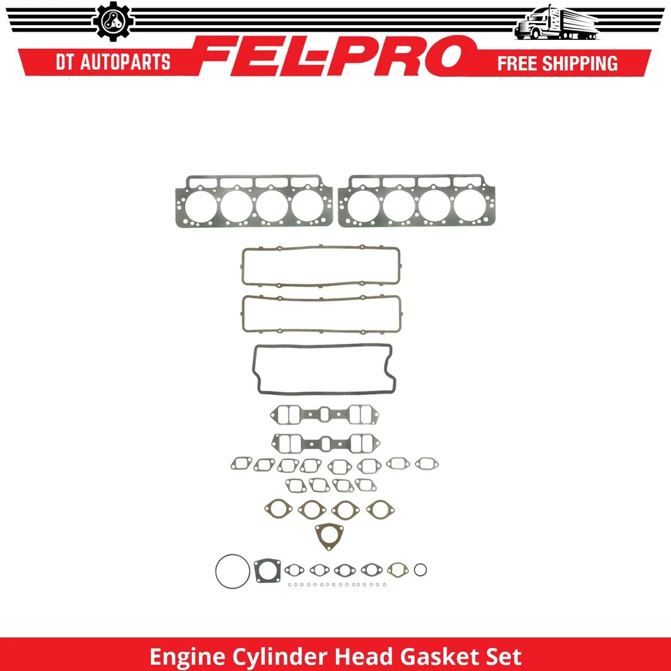 For 1949-1955 Cadillac Series 62 5.4L V8 Engine Cylinder Head Gasket Set Fel-Pro - Image 1 of 1