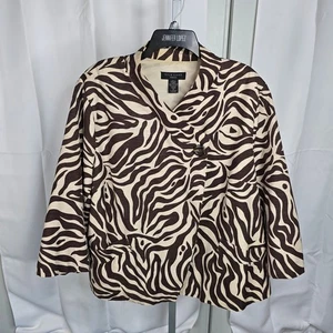 Silk Land 100 % reine Seide Einknopf Sakko Blazer Achselzucken Größe 2X - Bild 1 von 7