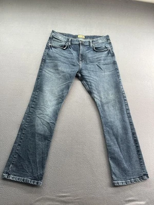 Jeans Wrangler 20X Para Hombres 36x32 Azul Bootcut 42MWXCA Elastizados Denim Vaquero Occidental Foto 1 de 4