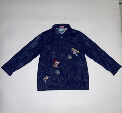 Chaqueta de Lluvia Vintage Powerpuff Niñas Niño Talla Grande Power Puff Abrigo Bordado Foto 1 de 4
