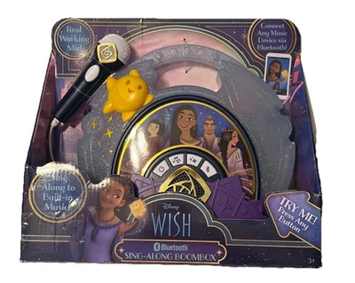 Wish Sing Along Portable Stereo Music Boombox Bluetooth Light Show Kid-Friendly - Image 1 of 2