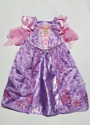 Vestido Disfraz Rapunzel Enredado Talla 5 6 Rosa Púrpura Brillante Halloween Princesa Foto 1 de 4
