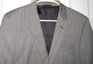 HUGO BOSS Men's 38 Reg Gray Blazer Sport Coat Herringbone Pattern Dual Vent Wool - Picture 1 of 7