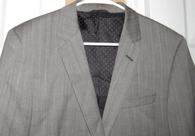 HUGO BOSS Men's 38 Reg Gray Blazer Sport Coat Herringbone Pattern Dual Vent Wool - Image 1 of 4