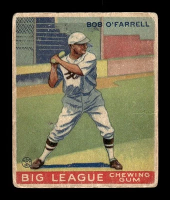 1933 World Wide Gum (V353) #34 Bob O'Farrell Poor HOF-10001737 - Image 1 of 2