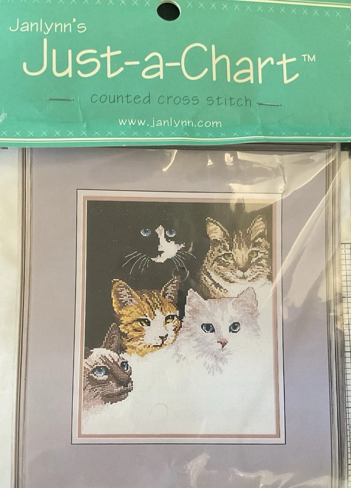 Janilynn’s Cat's Eyes Counted Cross Stitch Pattern by Just-a-Chart New Thread - Image 1 of 3