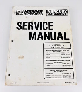 Mercury Mariner 75 80 85 90 115 140 150 HP Outboard Service Repair Manual - Picture 1 of 13