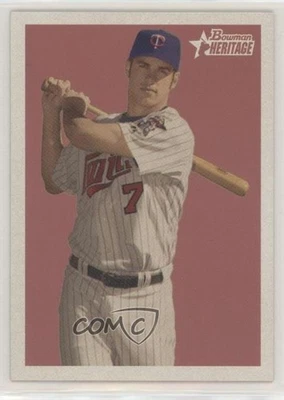 2006 Bowman Heritage White Joe Mauer #261 HOF - Image 1 of 2