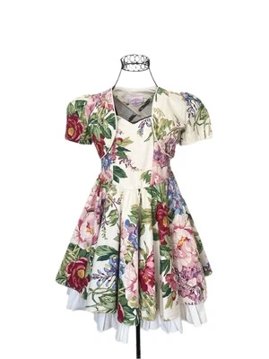 Vintage Floral Dress w Jacket - sz 7 - Image 1 of 4