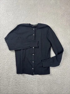 J.Crew Cardigan Sweater Women X-Small Black Button Down Knit Cotton Classic - Picture 1 of 8