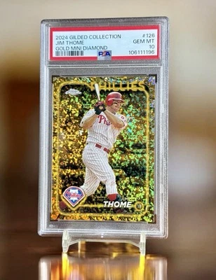 Jim Thome Oro Diamante/50 2024 Colección Dorada Refractor PSA 10 POP 2 Foto 1 de 2