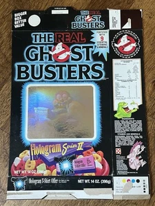 Ralston Ghost Busters 1988 caja de cereales - holograma serie 2 más delgado para comer cereales - Imagen 1 de 3