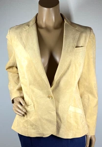 Abe Schrader Camel Ultra Suede Blazer Vintage Union Tag Single Button Close - Picture 1 of 14