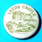 Vintage Rare Leeds Castle Souvenir Button Pin Badge Free Postage Uk