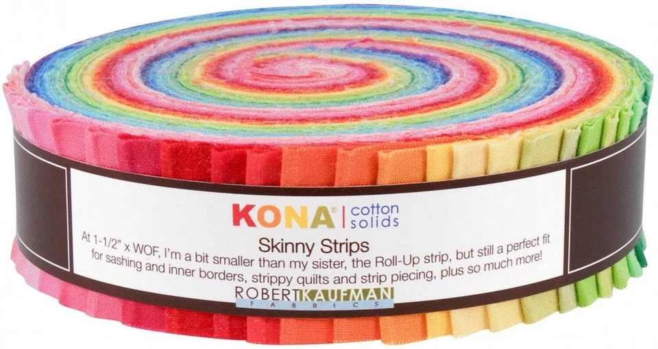 SS-106-41 - Kona Cotton, Skinny Strips Bright palette - 41 Pieces 1.5"x44" - - Image 1 of 1