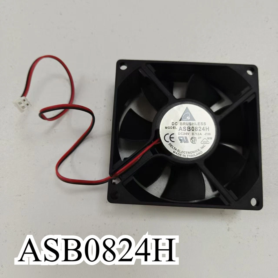 1PCS Delta ASB0824H DC24V 0.12A 2-Pin Mute Inverter Cooling Fan 80*80*25MM - Image 1 of 2