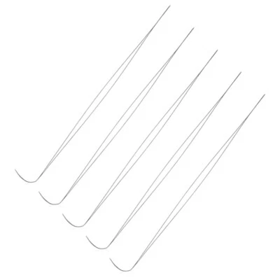 Agujas de coser de acero inoxidable curvas de ojo grande 5 piezas para hacer hágalo usted mismo Foto 1 de 4