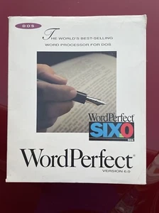 Windows WordPerfect Version 6.0 Word Processor Software Vintage DOS - Picture 1 of 8