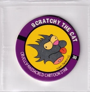 Scratchy The Cat 1994 The Simpsons Skybox Pog #30 - Bild 1 von 2