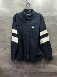 Fred Perry Navy Blue Casual Shirt Men’s Size M - Picture 1 of 15